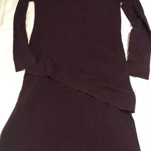 Asymmetrical purple Express sweater